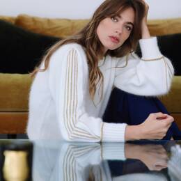 Pull Alix Angora et or - 8 coloris.