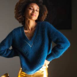 Pull Avy Angora Pacifique et doré.