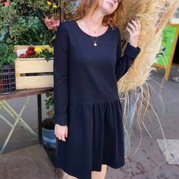 Robe Juliette bio Jersey noir - PRIX ROND