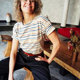 Tee-shirt Louisa BIO GOTS Rayures couleurs