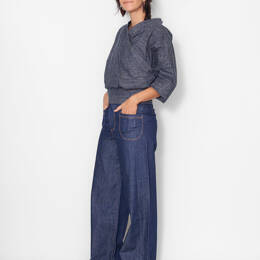 Chemisier Marina en tissu japonais plumage japon