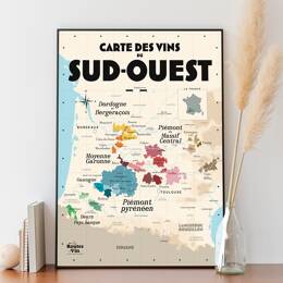 Carte des vins du Sud-Ouest