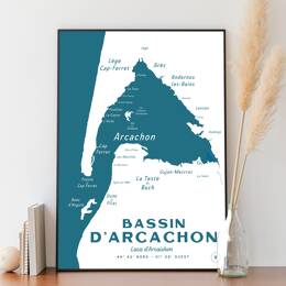 Carte du Bassin d'Arcachon