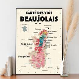 Carte des vins du Beaujolais