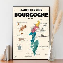Carte des vins de Bourgogne