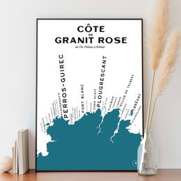 Carte de la Côte de Granit rose