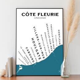 Carte de la Côte fleurie