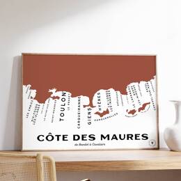 Carte de la Côte des Maures