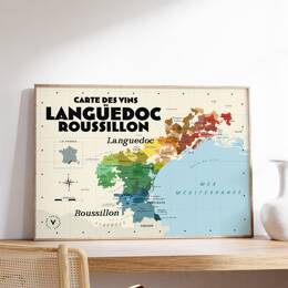 Carte des vins du Languedoc-Roussillon