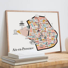Carte des Fontaines d'Aix-en-Provence
