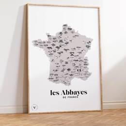 Carte des abbayes françaises