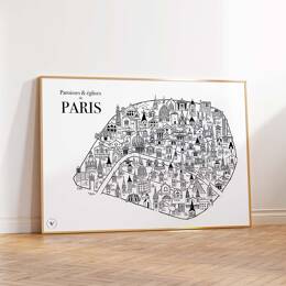 Carte des églises de Paris