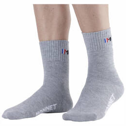 Chaussettes doubles MID TWIN de chez MONNET - col. Gris