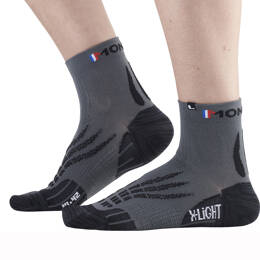 Socquettes MONNET - RUN X-LIGHT - gris/noir