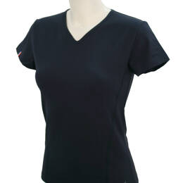 NOUVEAU t-shirt femme - réf. WIIT Marine uni - Coton Bio / Elasthanne