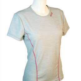 NOUVEAU T-shirt femme manches courtes WOOCY Argile