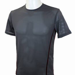 t-shirt homme manches courtes col rond ZUN 3D ajouré Graphite / Noir