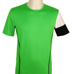 T-shirt homme manches courtes col rond ZUN Vert / Blanc / Noir