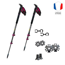 Bâtons Guidetti AMIK Nouveau B-light MK2 Carbon Alu Rubis