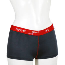 shorty femme coutures plates WIRI ardoise et rouge