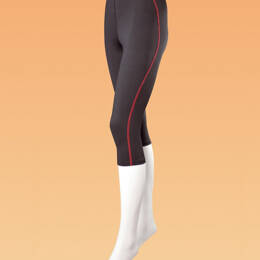 corsaire femme coutures plates WOCER noir / rouge