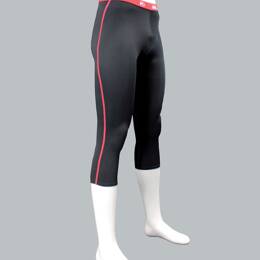 corsaire homme coutures plates ZOCER noir / rouge