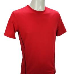 t-shirt homme manches courtes col rond ZUN rouge