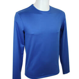 t-shirt homme manches longues col rond ZAMI bleu roi