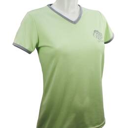 t-shirt femme WOOTEL vert papillon