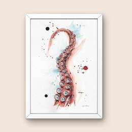 Affiche - Watergame - Tentacule rouge