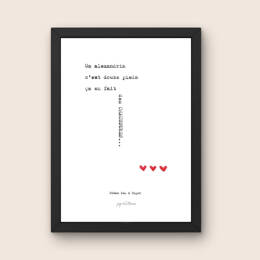 Affiche - Poeme, Pen and Paper - Alexandrin