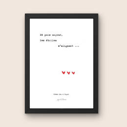 Affiche - Poeme, Pen and Paper - Les étoiles s'alignent