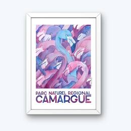 Affiche - Les flamands roses- Chloé Passot