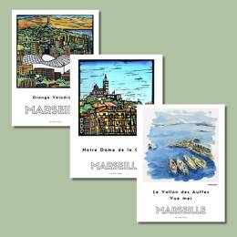 Pack Incontournables Marseille 50x70cm