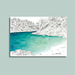 Carte postale - Calanque de Port Pin - Marie Poli