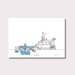 Carte postale - Marché aux poissons 3/orange - Marion Giraudot