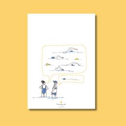 Carte postale - Nageuses - Marion Giraudot