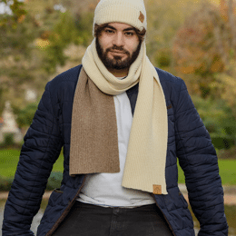 Echarpe Bicolore 100% Laine Mérinos Fabriqué en France