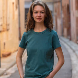 T-shirt Femme Vert Garonne Col Rond en 100% Coton Bio - Brienne