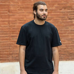 T-shirt Homme Noir Col Rond en 100% Coton Bio - Augustin