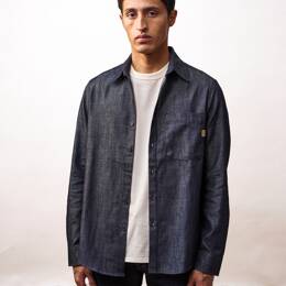 Chemise Pierre En Chambray Bleu