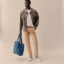 Chino Jeannot beige coupe demi-slim