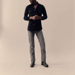 Jeans Albert confort gris coupe droite