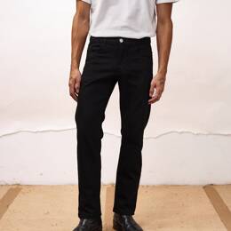 Jeans Albert confort noir coupe droite