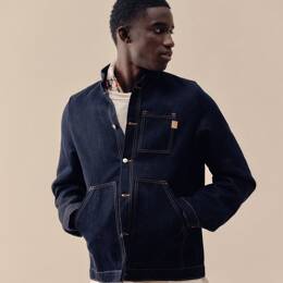 Veste Mathieu bleu Denim Lin