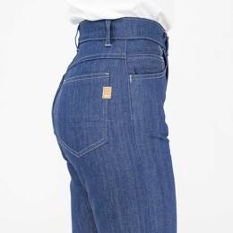 Jeans Charlie Mixte Coton Lin Bleu Clair Coupe Demi Slim