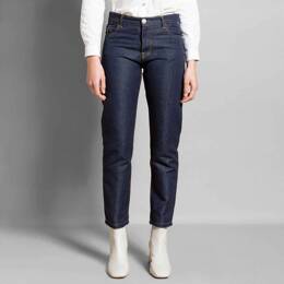 Jeans Ipek Denim Lin bleu taille haute coupe droite
