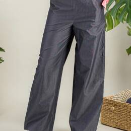 Pantalon large MILO en coton lin taille mi-haute femme