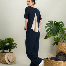Set de deux tops crêpe et soie plissée modulables, COMETE AMAYA