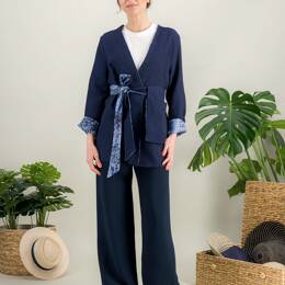 Veste kimono réversible avec poche amovible HANA